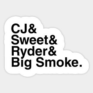 GTA San Andreas - CJ Johnson & Sweet & Ryder & Big Smoke. Sticker